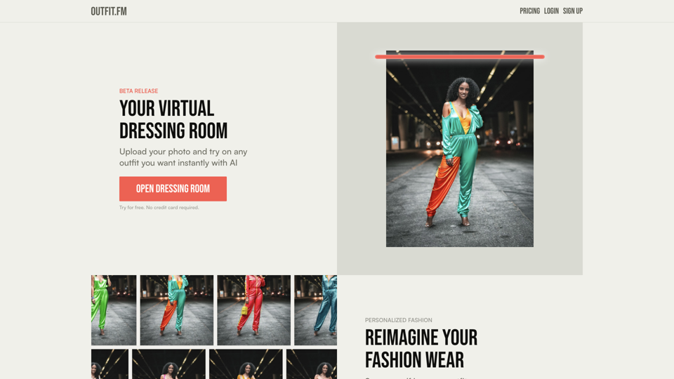 Outfit.fm — Your virtual dressing room