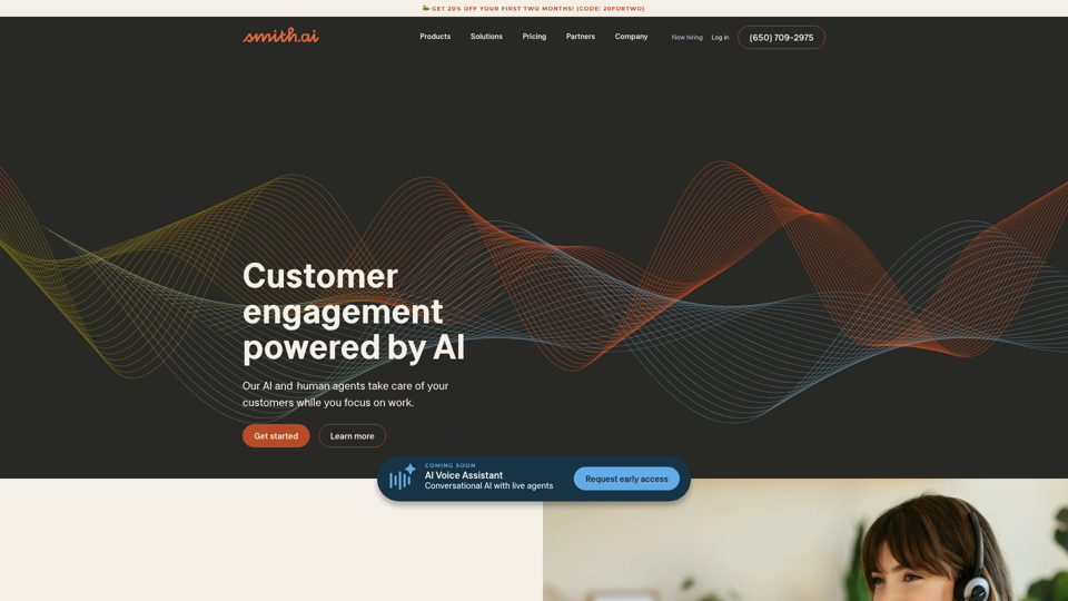 Smith.ai 24/7 Live Receptionists, Outreach & Web Chat