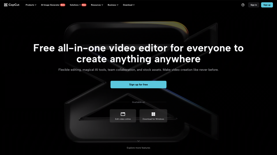 CapCut | All-in-one video editor & graphic design tool driven by AI