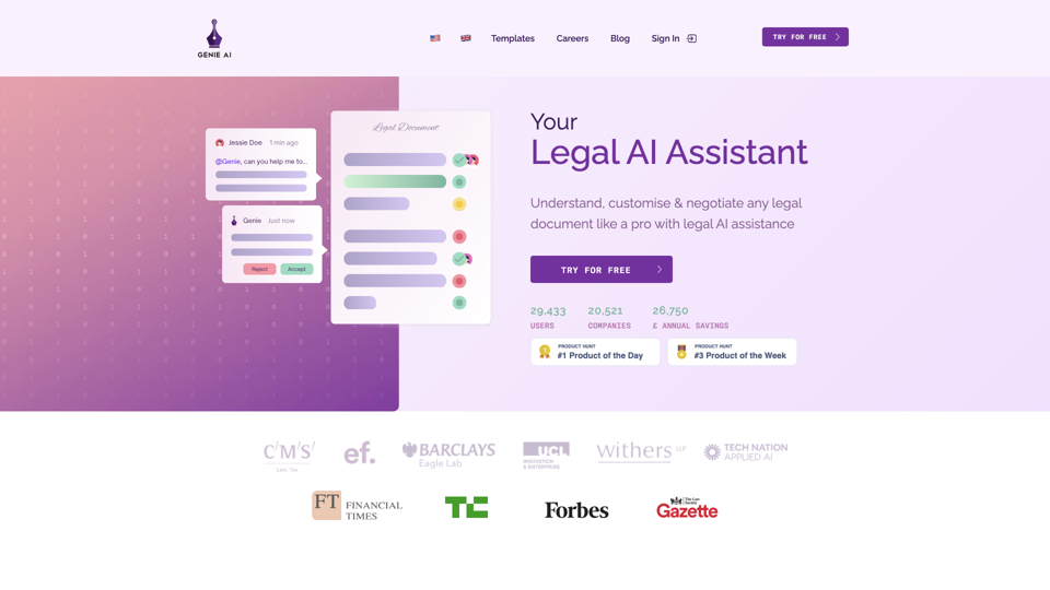 Your AI Legal Assistant - 500+ Free Templates