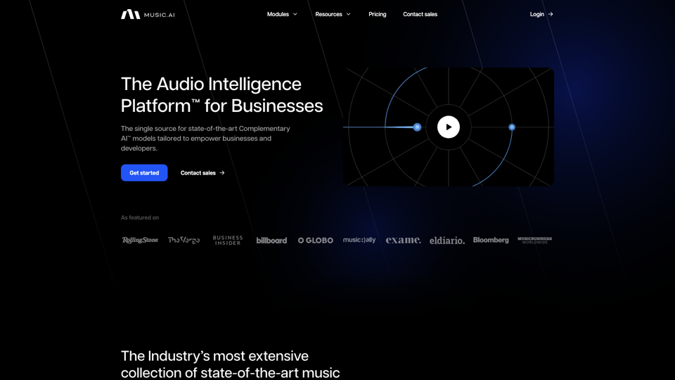 The Audio Intelligence Platform™ | Music AI