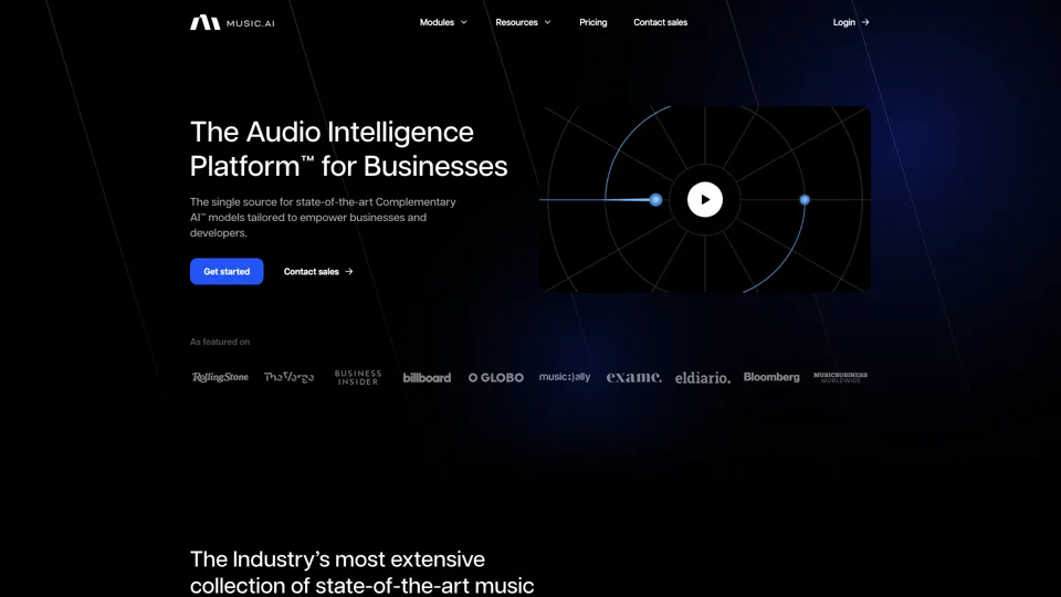 The Audio Intelligence Platform™ | Music AI