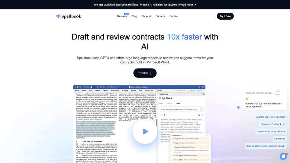 Spellbook - AI Contract Drafting & Review