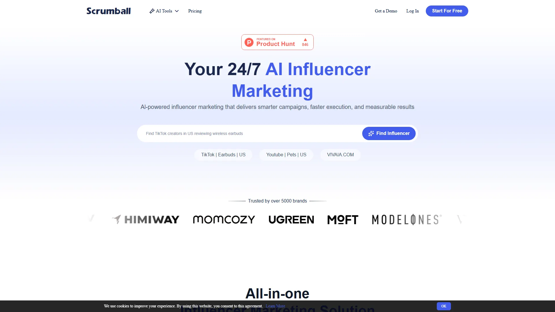 Scrumball: Hands-Free AI Influencer Marketing Solution for Brands