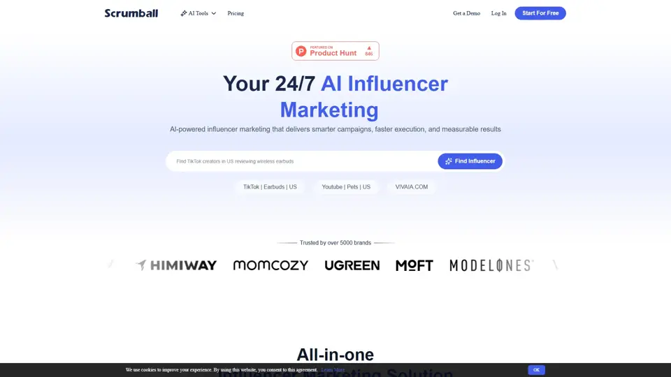 Scrumball: Hands-Free AI Influencer Marketing Solution for Brands