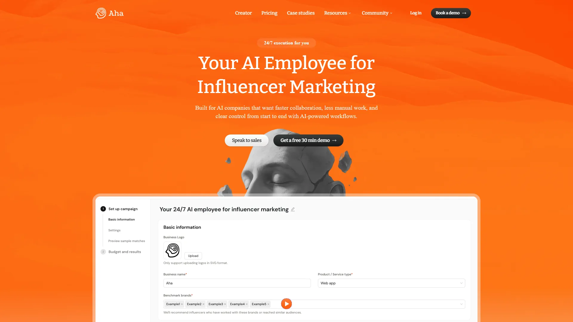 Aha (aha.inc) — Your 24/7 AI Employee for Influencer Marketing