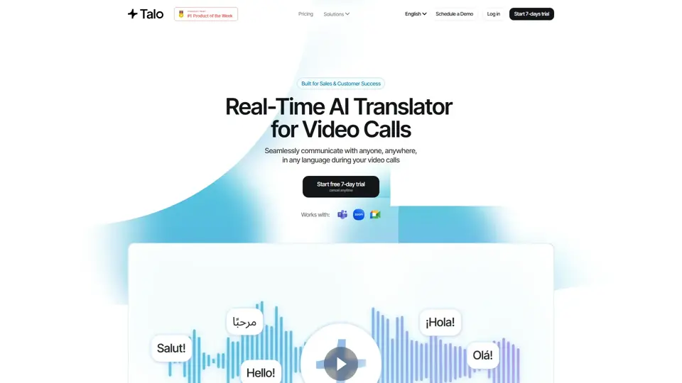 Talo - Real-Time AI Translator for Video Calls