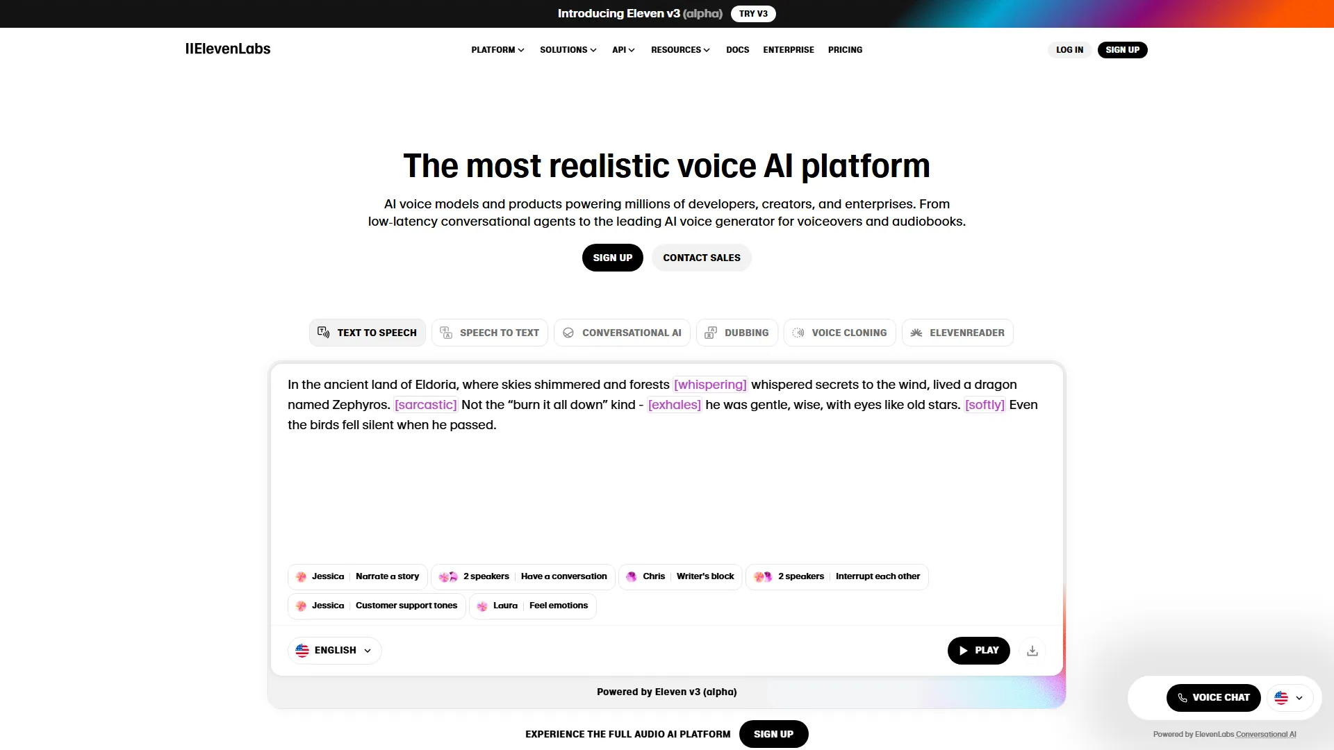 Free Text to Speech & AI Voice Generator | ElevenLabs