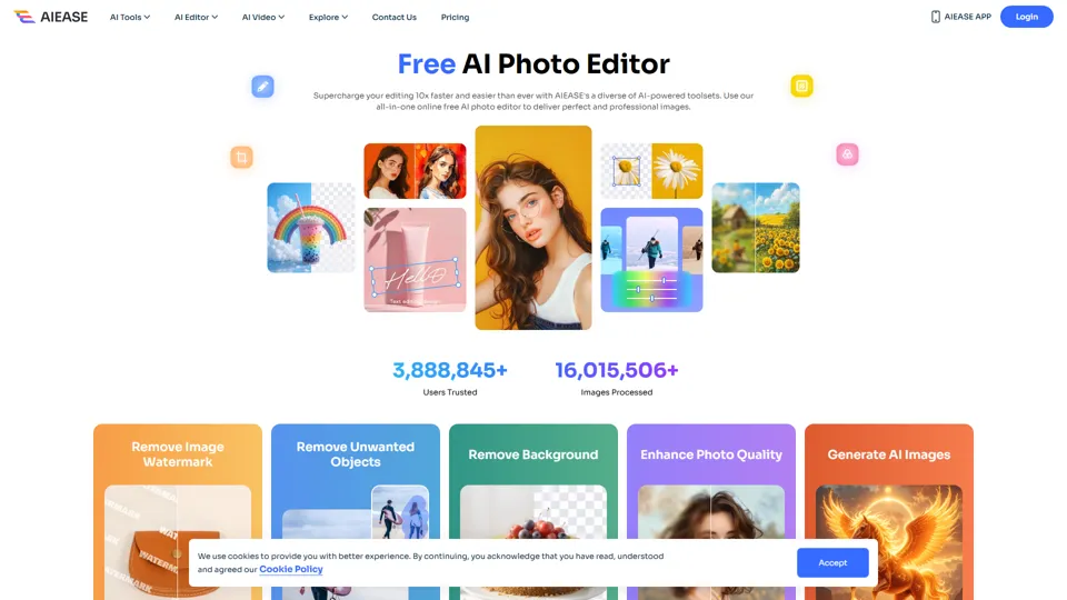 Free AI Photo Editor: Automate Photo Editing Online - AI Ease