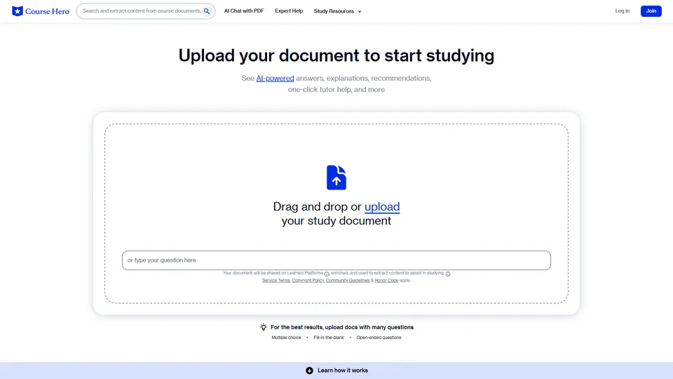 Course Hero | Own the study hour