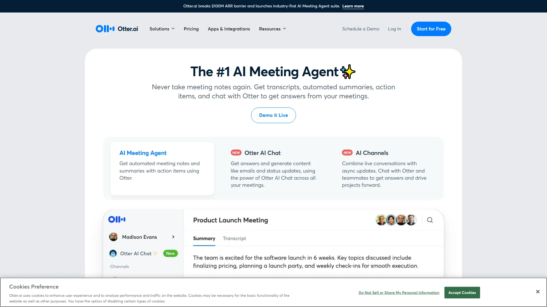 Otter Meeting Agent - AI Notetaker, Transcription, Insights