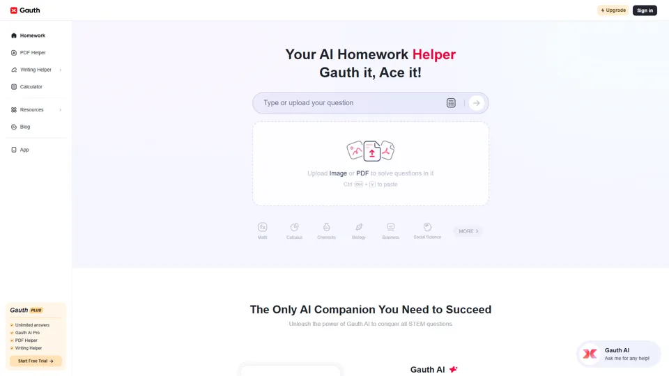 Gauth - Best AI Homework Helper for All School Subjects