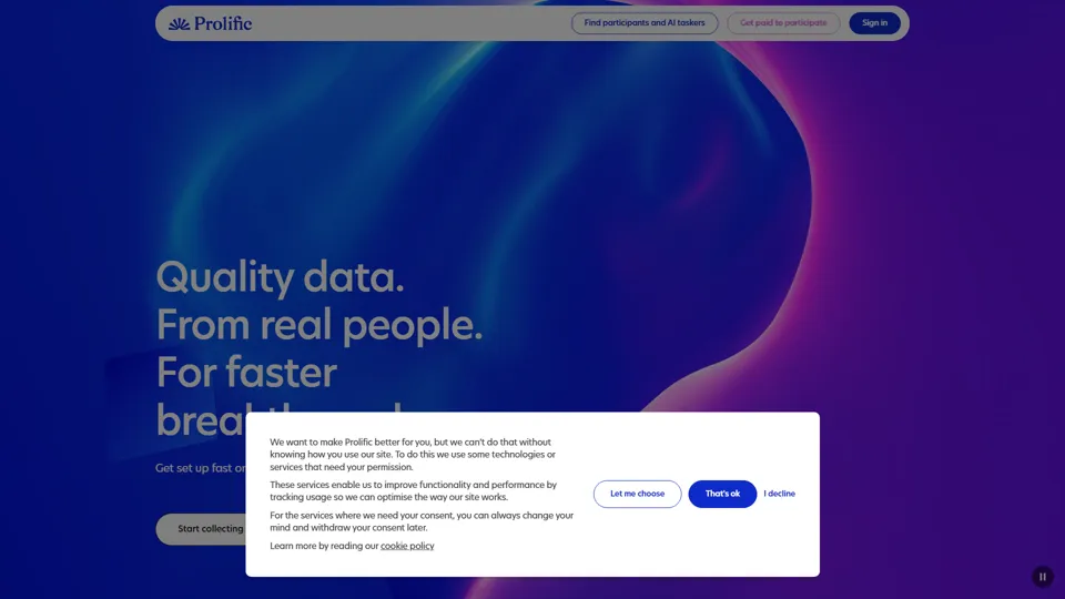 Prolific | Easily collect high-quality data from real people