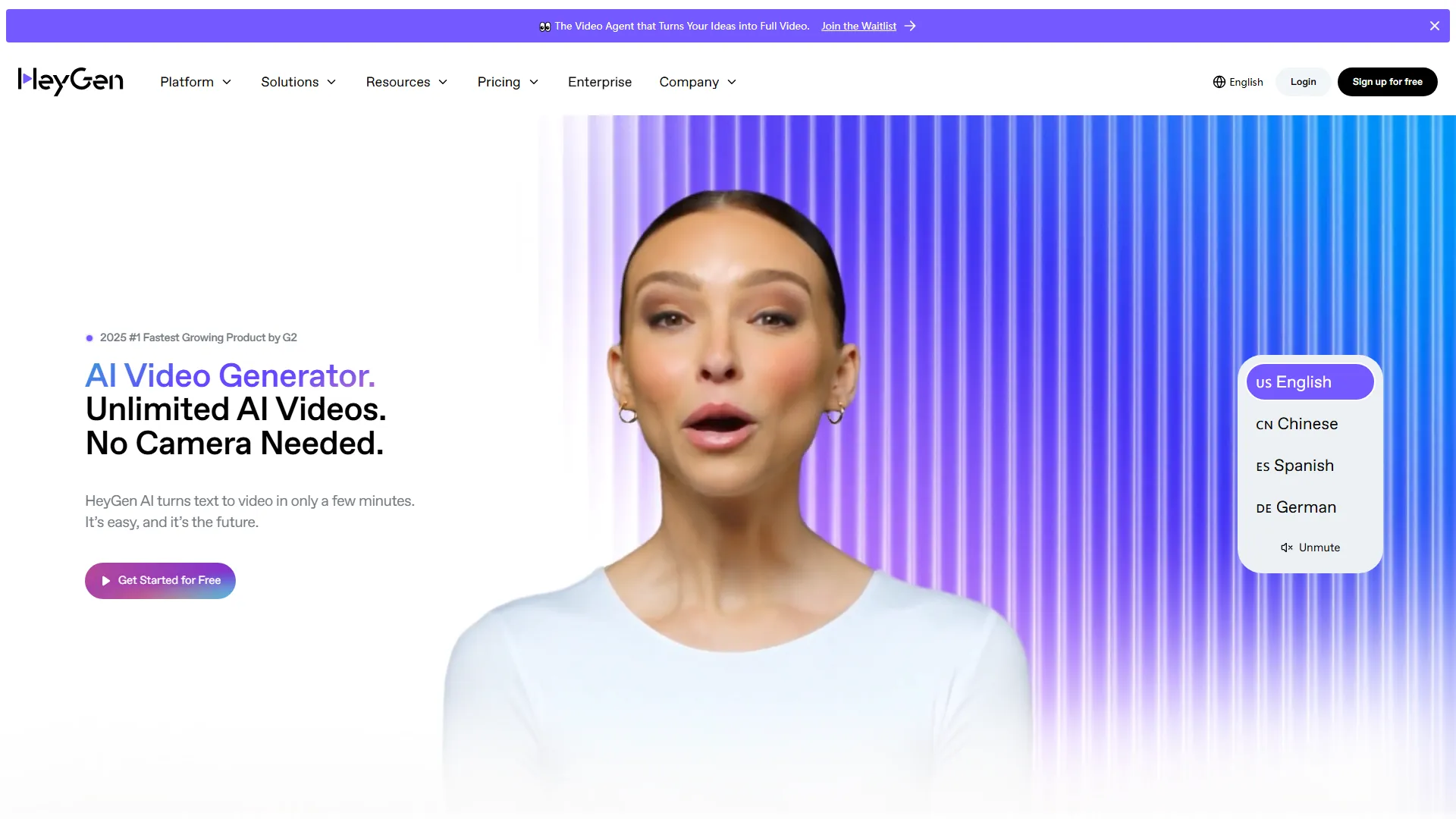 AI Video Generator | #1 on G2’s 2025 Top 100 List | HeyGen