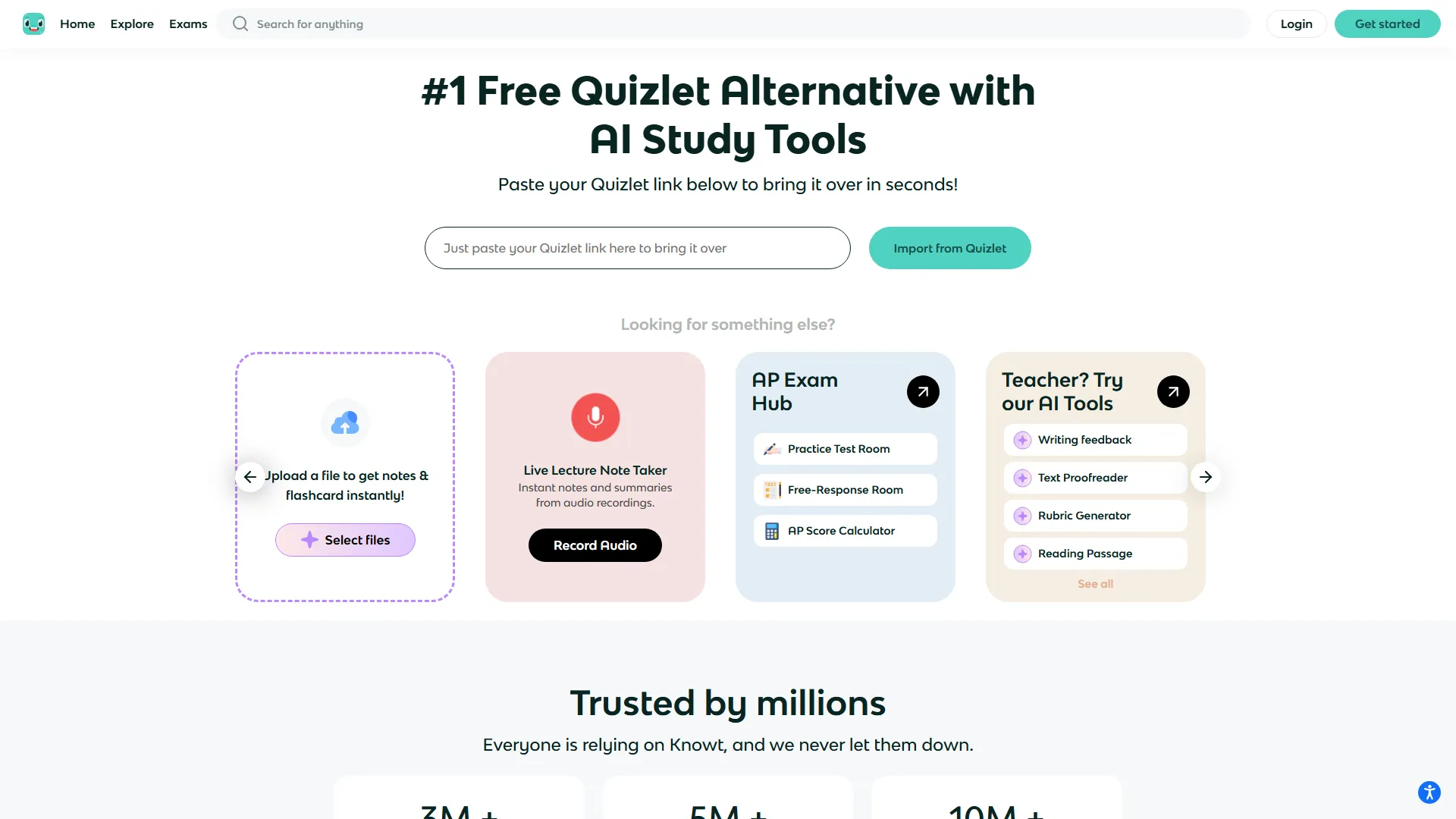 #1 Free Quizlet Alternative | Knowt