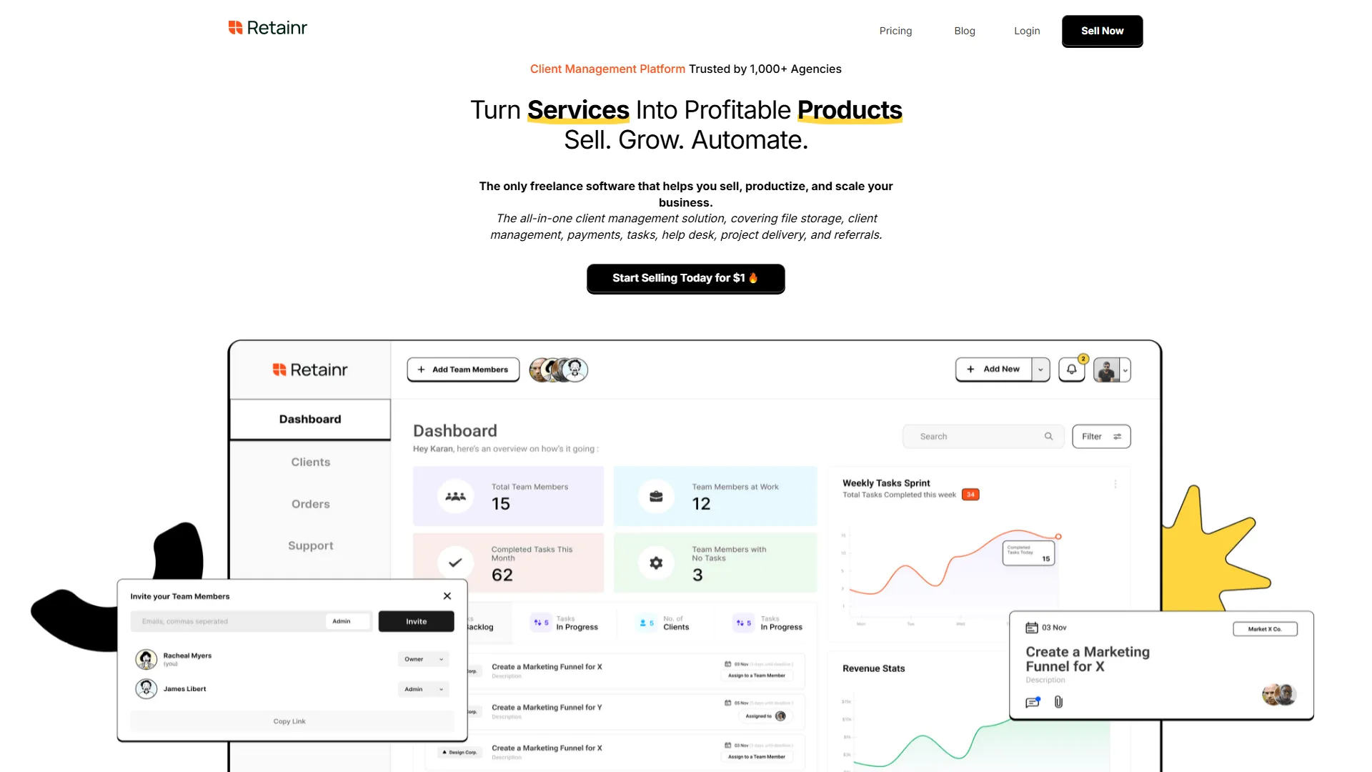 Retainr: All-in-One Client Management Software for Freelancers and Agencies