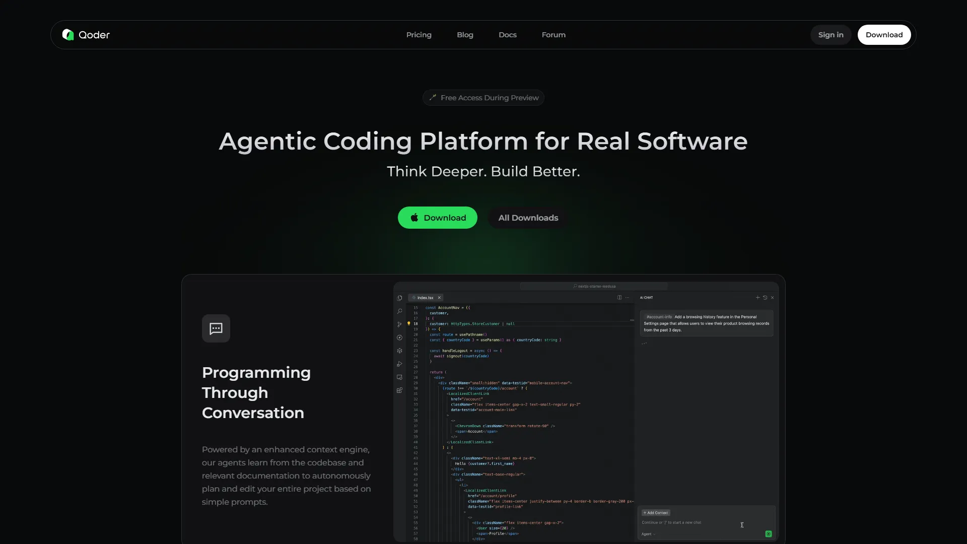 Qoder - The Agentic Coding Platform