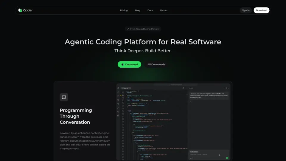 Qoder - The Agentic Coding Platform