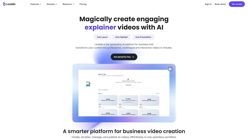 Leadde - Smarter AI video creator for business