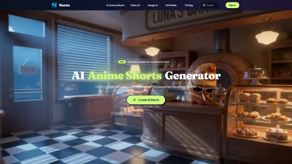 Nereo - AI Anime Shorts Generator | Complete 60-Second Videos from One Prompt