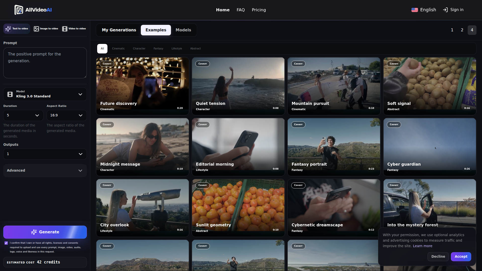 Generador de video con IA para texto, imágenes y edición de video