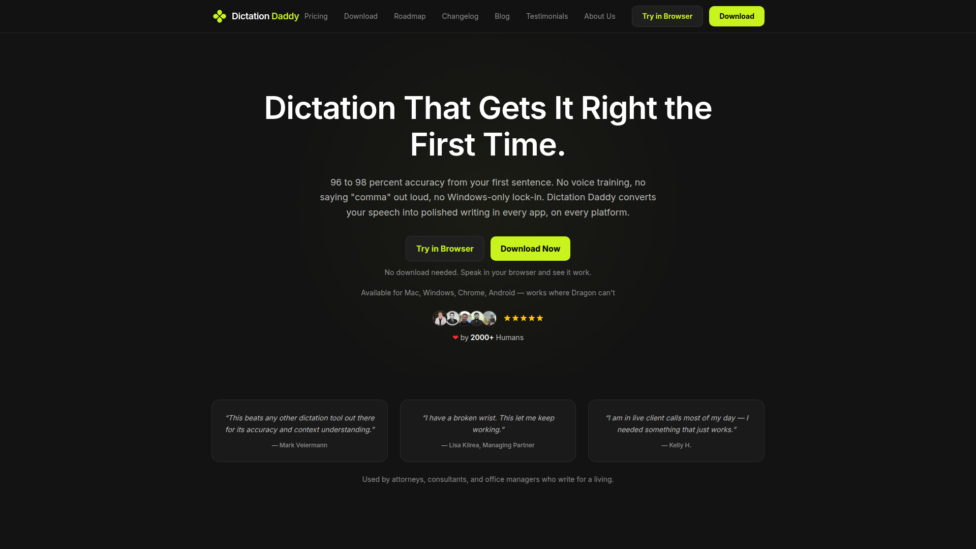 Dictation Daddy - Herramienta de voz a texto y dictado por voz con IA