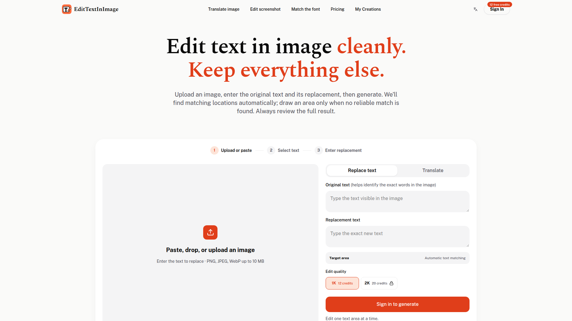 Editar texto en imagen online gratis — Editor de texto con IA | EditTextInImage