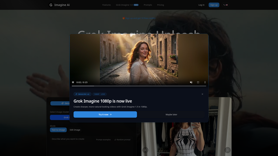 Grok Imagine - AI Video Generator | Spicy Mode | Free Credits