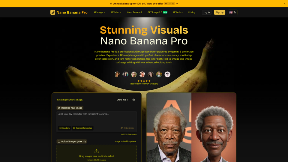 Nano Banana Pro | Free AI Image Generator for Stunning Visuals