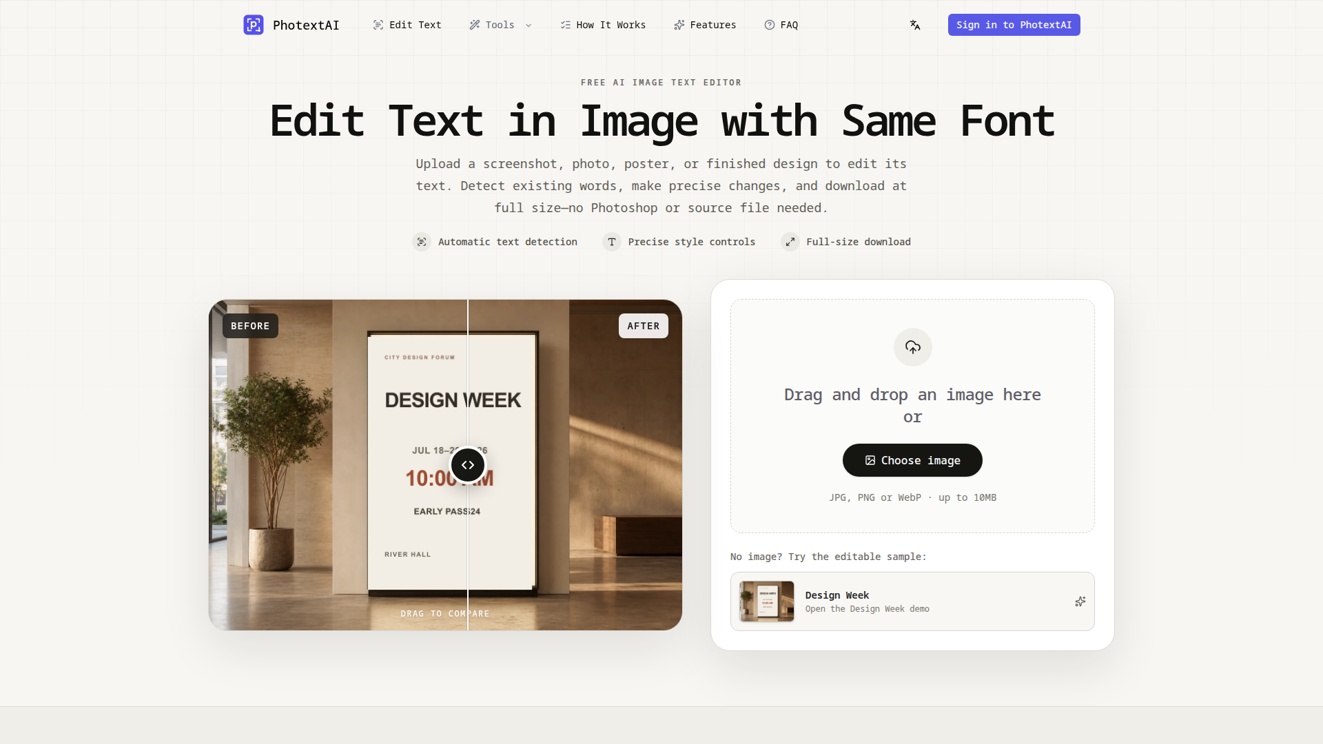 Edit Text in Image Online – AI Image Text Editor | PhotextAI.com