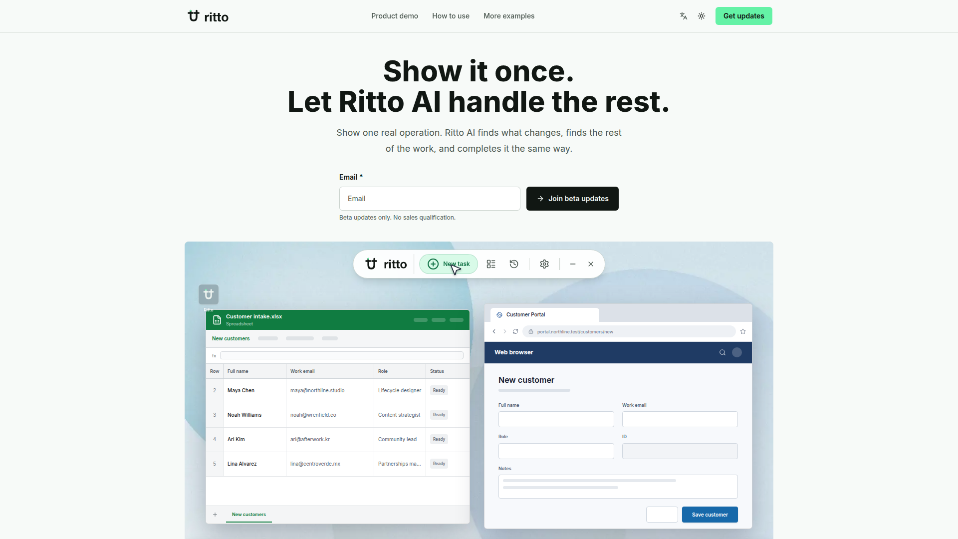 Ritto — Muéstralo una vez. Deja que Ritto AI se encargue del resto.