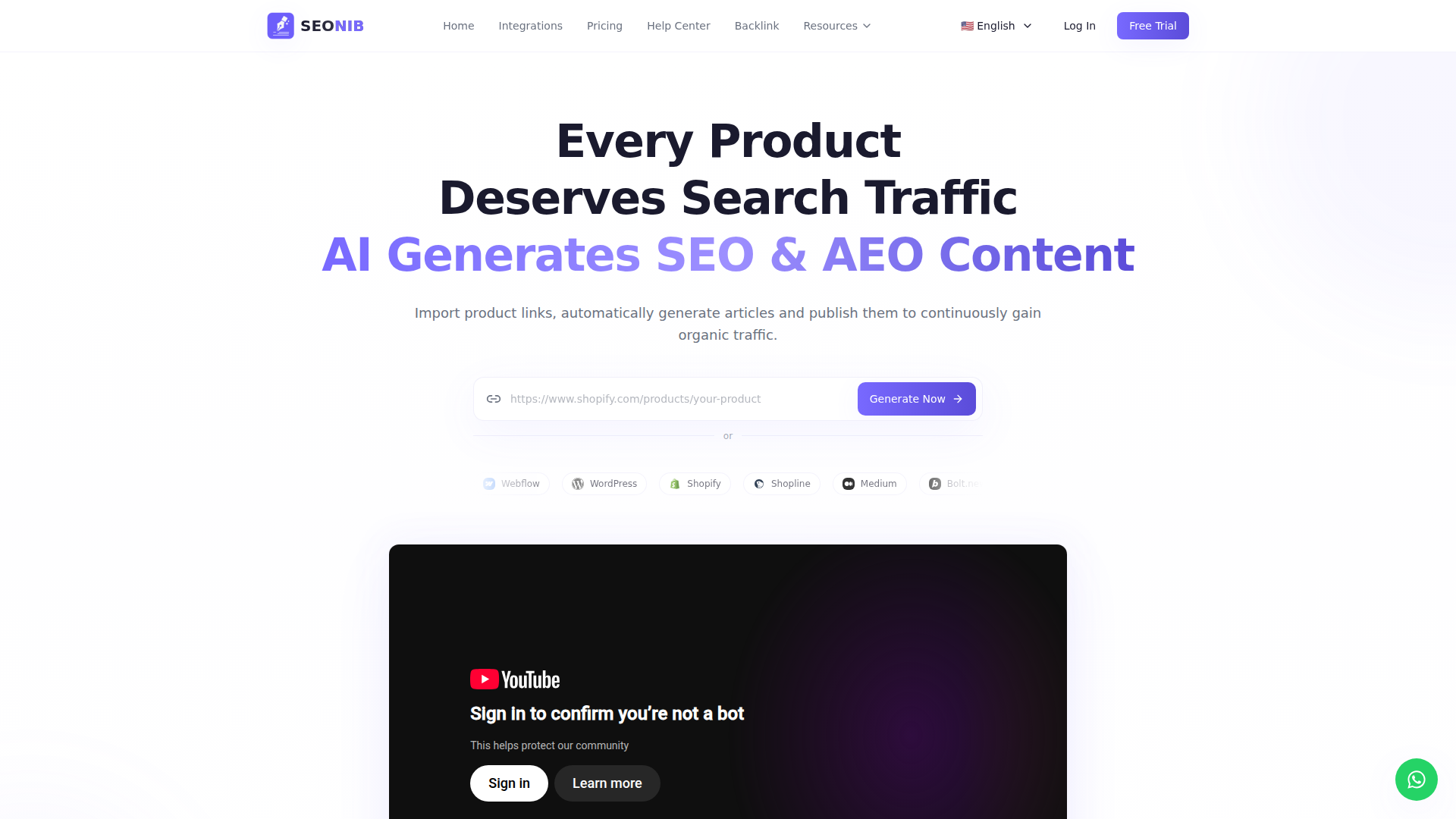 SEONIB - Pipeline de automatización de blogs | Generación multifuente · Publicación masiva · Integración con CMS de e-commerce