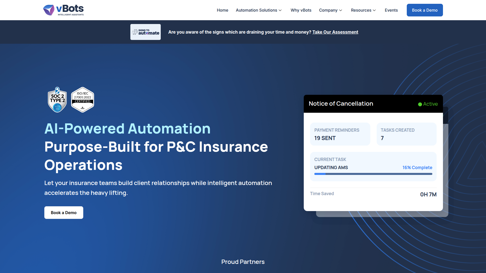 Automatización con IA para operaciones de seguros P&C | vBots