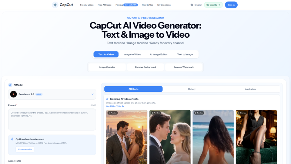 CapCut AI Video Generator Online | CapCut