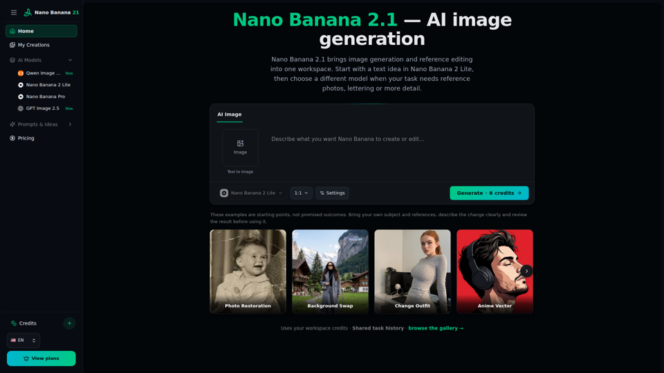 Nano Banana 2.1 Image Generator & Editor | Nano Banana 21