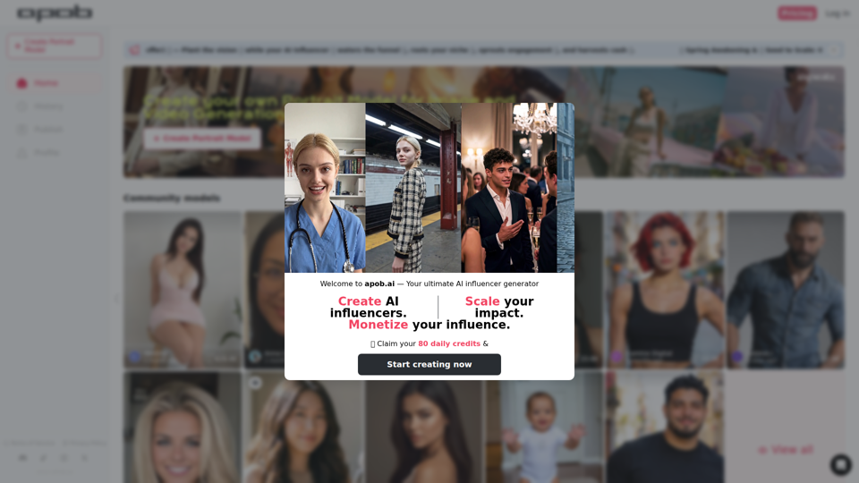 APOB.AI - Creator AI | Personalized AI Portrait | AI Image & Video