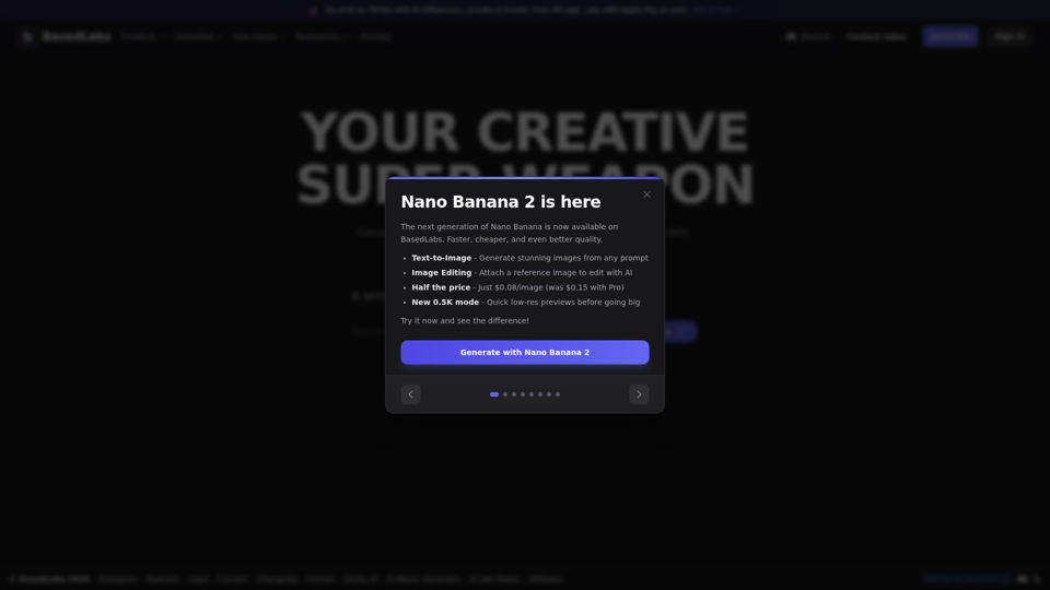 Generador de imágenes con IA y creador de videos con IA | BasedLabs.ai - Imágenes con IA gratis