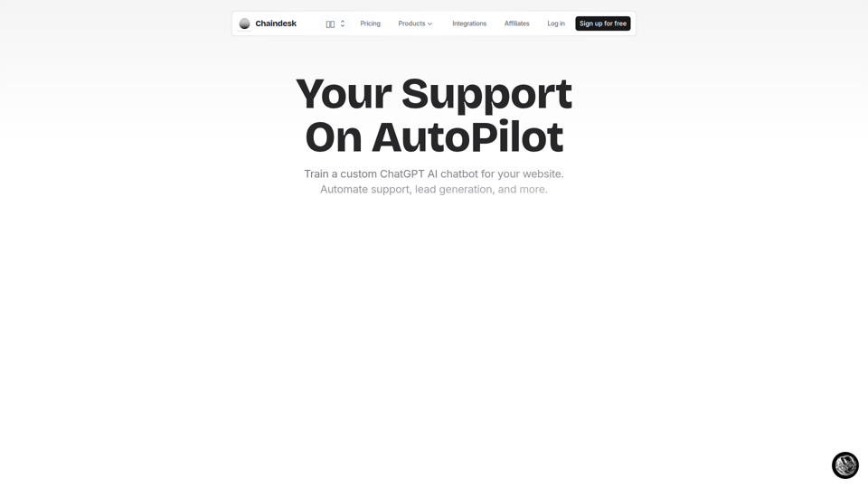 Chaindesk – Erstellen Sie einen KI-Chatbot mit ChatGPT für Ihre Website