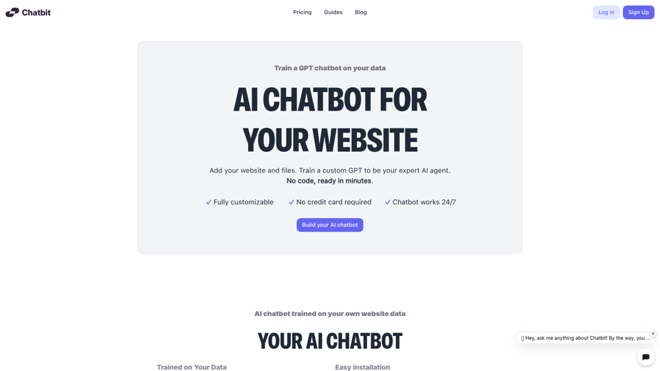 Chatbit – AI Chatbots for Your Website