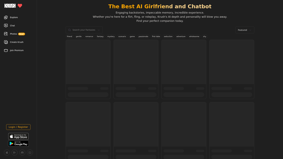KrushChat | Novia y compañera con IA | Chat, voz, fotos y juego de rol