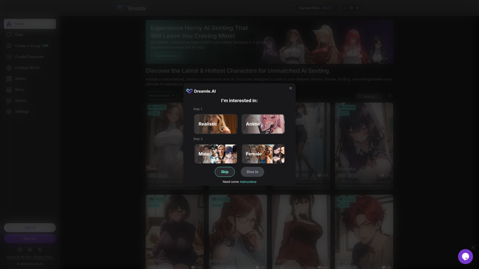 Dreamle: NSFW Character AI Chatbot For Engaging AI Sexting