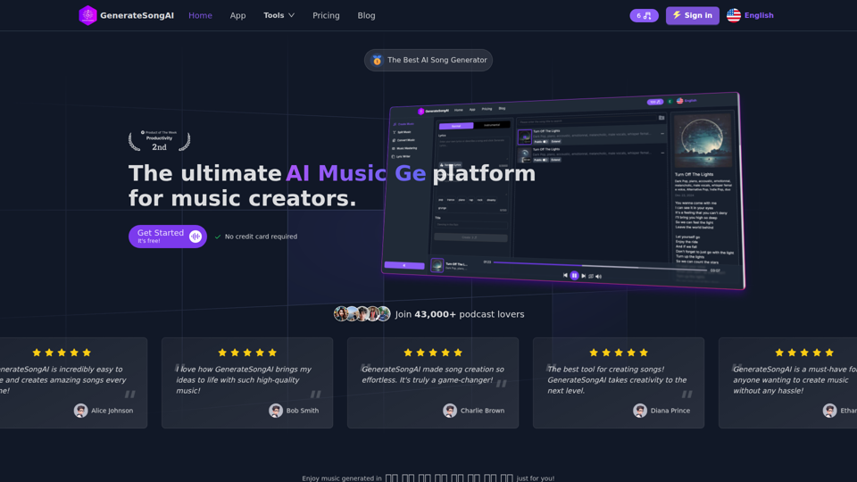 AI Song Generator | Advanced AI Music Production Tools