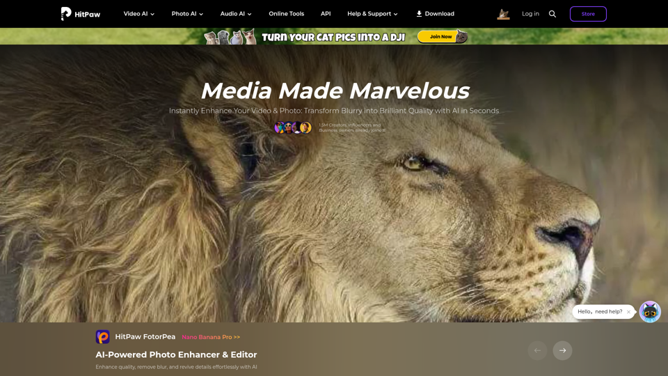 【公式】HitPaw – AI動画・写真・音声高画質化ソリューション