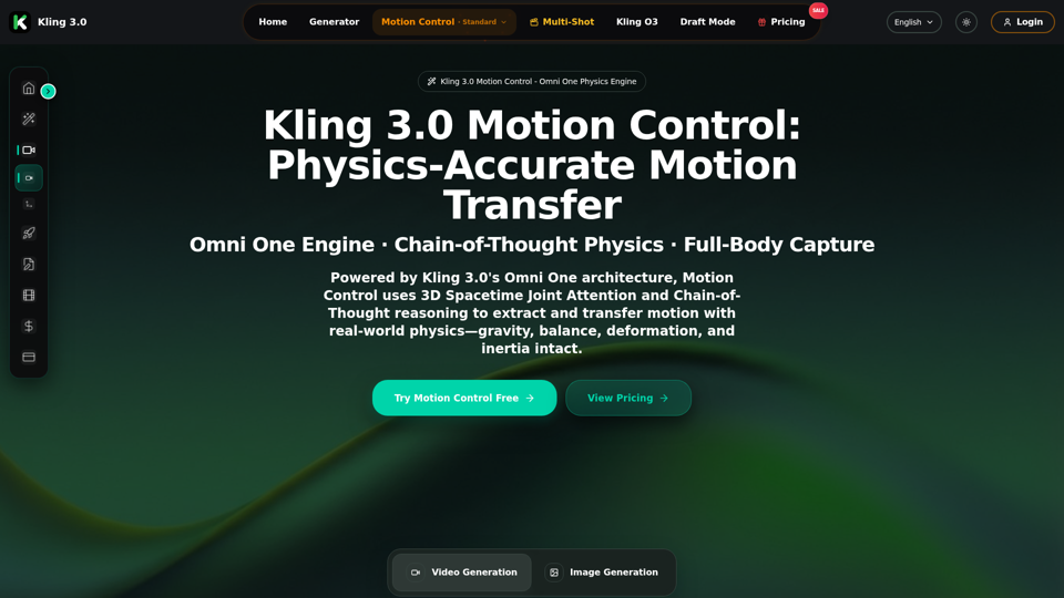 Kling 3.0 AI Video Generator | Motion Transfer Tool