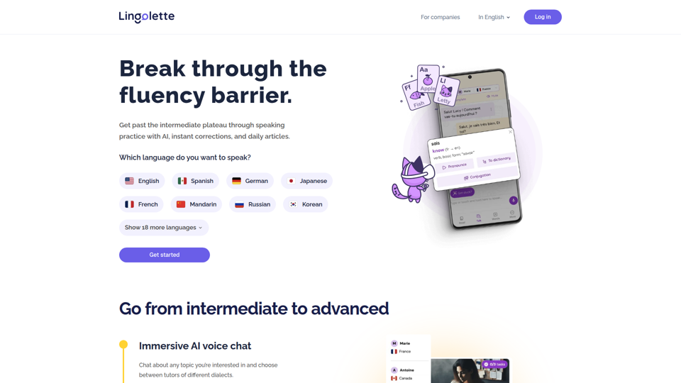 Lingolette — máquina de enseñanza de idiomas