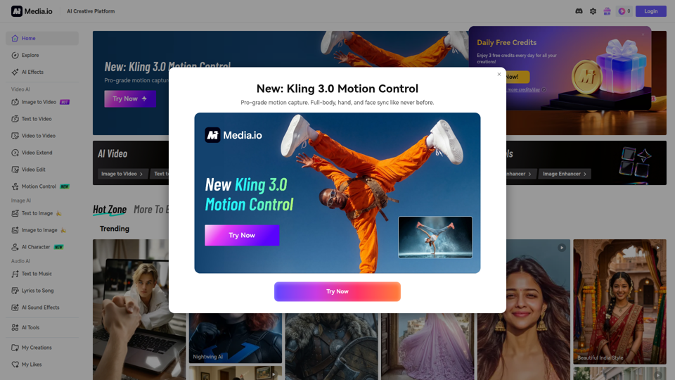 Generador de IA multimedia: herramientas gratuitas en línea de IA para video, imagen y audio