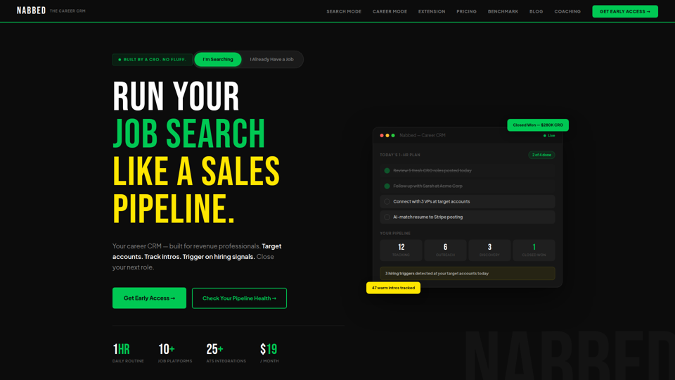 Nabbed — The Career CRM