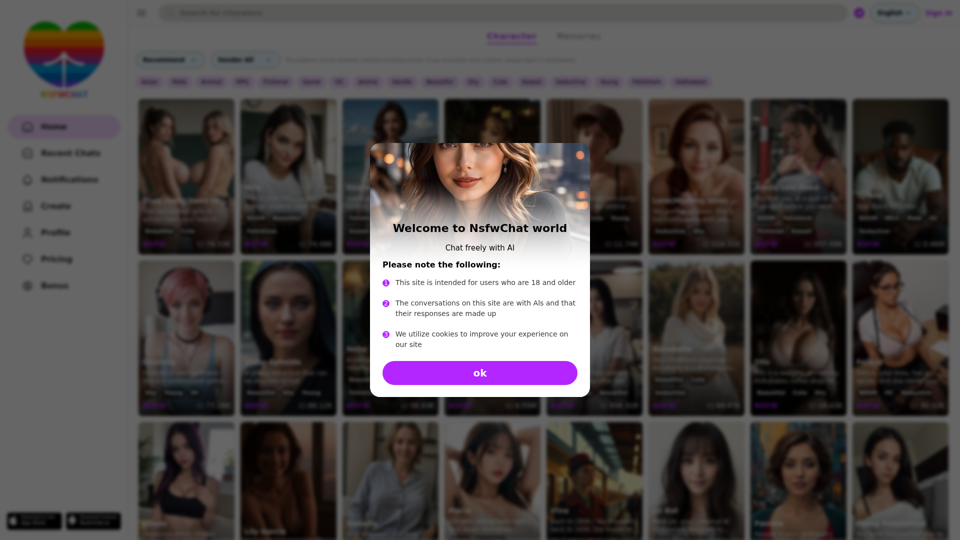 NSFWキャラクターAIチャット＆刺激的なAIロールプレイ - NSFWChat