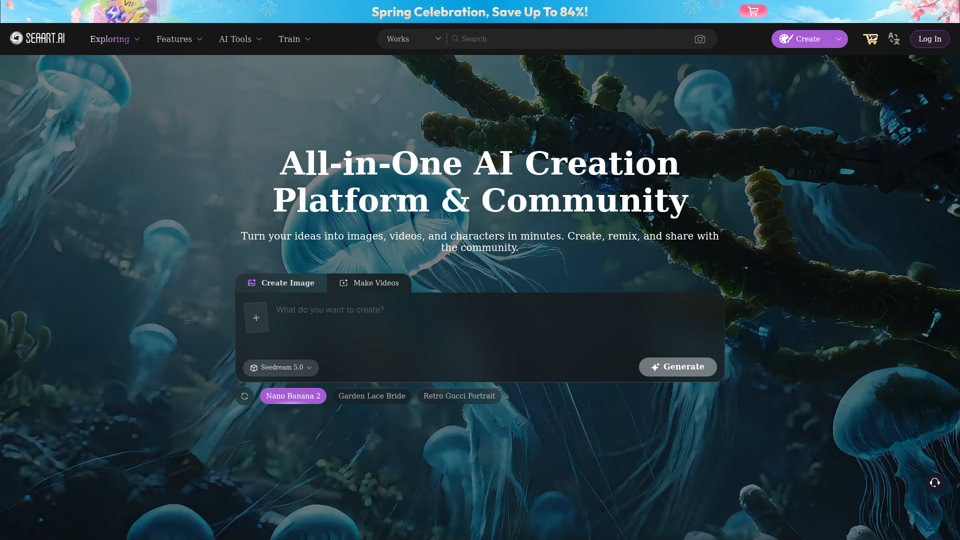 面向艺术、视频、聊天与工具的 AI 创意社区 | SeaArt AI