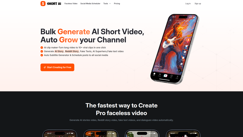 Free AI Short Video Generator:Auto Create Viral Videos | Short AI